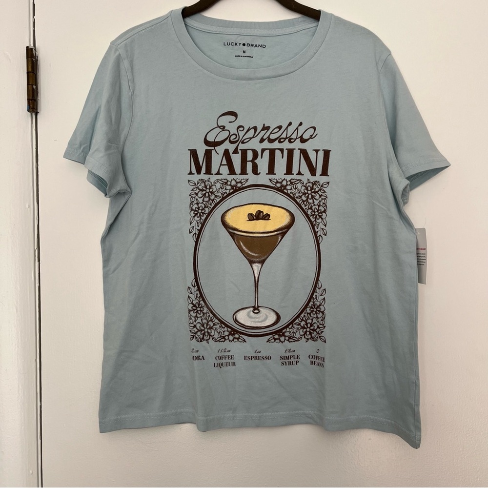 Lucky Brand women’s Espresso martini T Shirt medium NWT